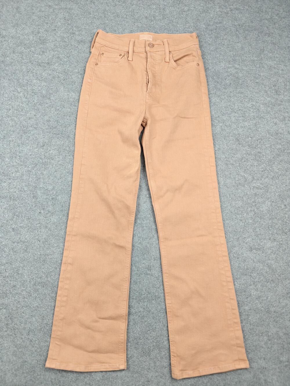 Mother The Tripper Jeans Womens 24 Beige Flared High Rise 33.5 Inseam Stretch